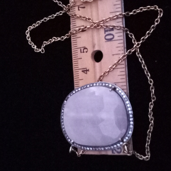 ESTATE 14K Vermeil Large Pink Ruby / Sapphire White Stone Halo Pendant Necklace - Picture 14 of 16